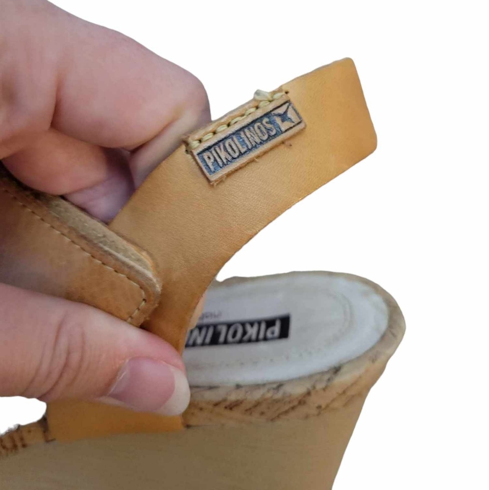 Pikolinos Bali Leather Wedge Sandal Size 40 - Picture 7 of 8